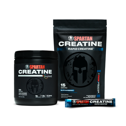 Spartan Creatine Powder +myHMB Powder & Rapid Creatine Stick Packs Bundle